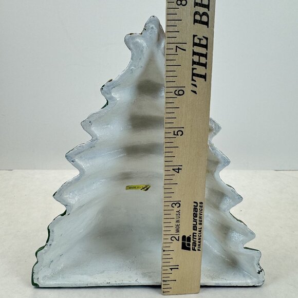 Vintage Lillian Vernon Christmas Tree Doorstop #751C Cast Iron Painted Toys 7.5" - Picture 13 of 14
